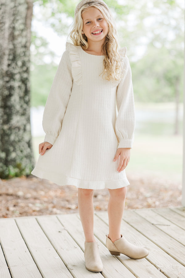 Girls: It's All You Cream White Tweed Dress, (7/8) - The Mint Julep Boutique | Women's Boutique Clothing Girls: It's All You Cream White Tweed Dress, (7/8) - The Mint Julep Boutique | Women's Boutique Clothing