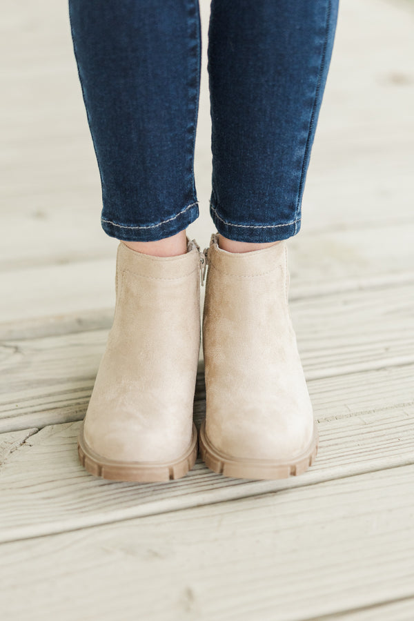 Girls: Let's Get Going Wheat Booties