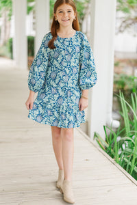 Girls: Good Intentions Navy Floral Dress