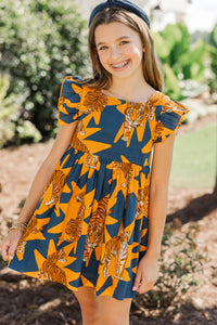 Girls Briton Court: In The Crowd Orange Dress