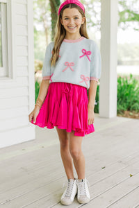 Girls: Look Your Way Fuchsia Pink Ruffled Skort