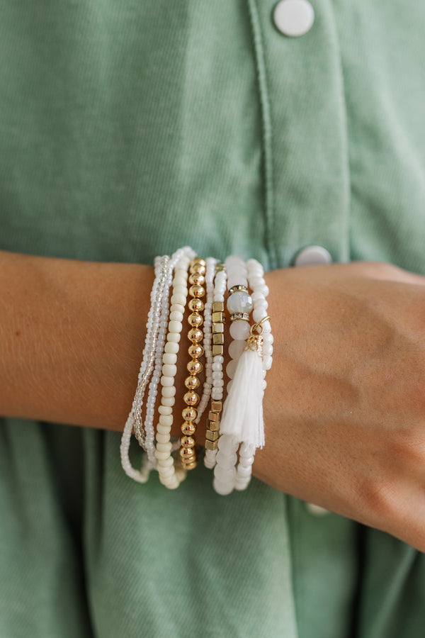 Girls: In Your Dreams White Bracelet Set