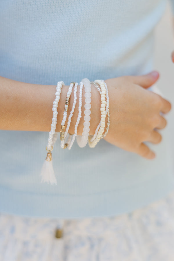 Girls: The Brittany White Bracelet