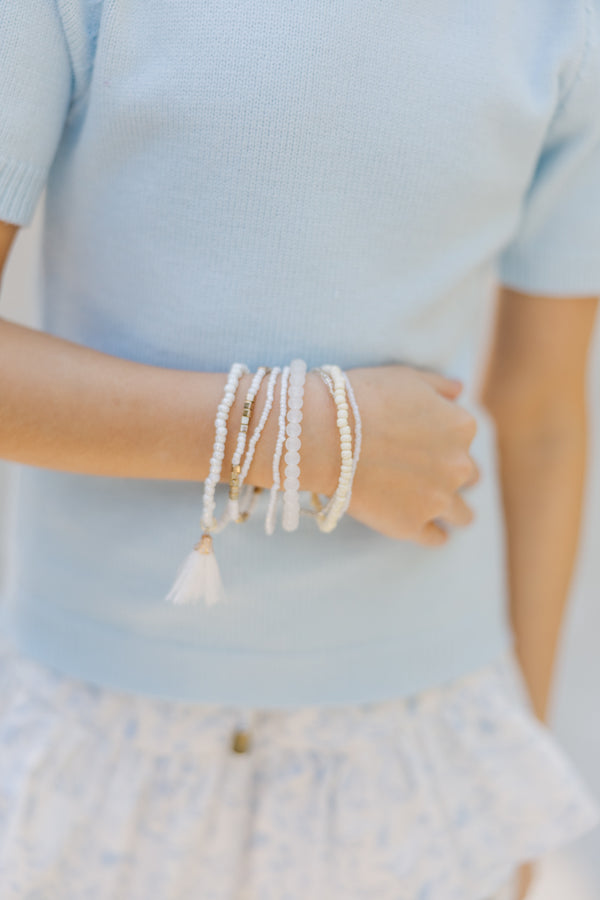 Girls: The Brittany White Bracelet