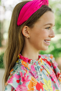 Girls: Big Dreams Gold Bow Earrings