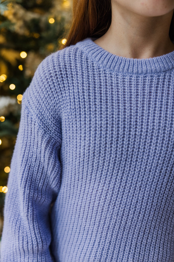 Girls: Just So Sweet Lavender Purple Sweater