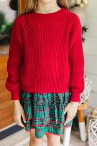 Girls: Just So Sweet Red Sweater