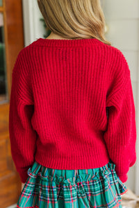 Girls: Just So Sweet Red Sweater