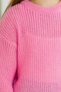 Girls: Just So Sweet Pink Sweater