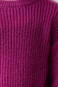 Girls: Just So Sweet Magenta Purple Sweater