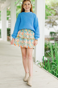 Girls: Just So Sweet Light Blue Sweater