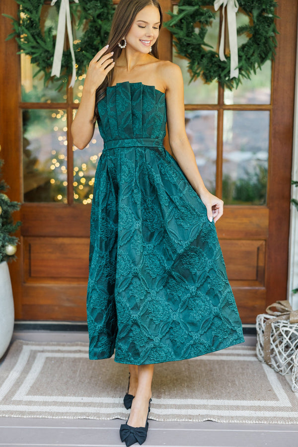 It Was All A Dream Hunter Green Strapless Dress Shop the Mint It Was All A Dream Hunter Green Strapless Dress Shop the Mint
