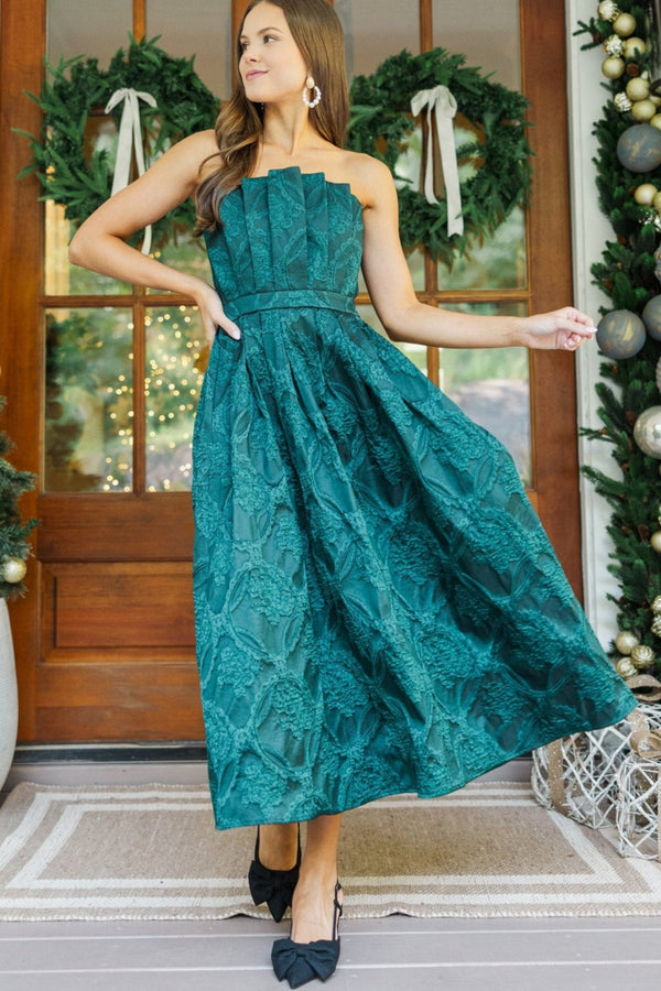 It Was All A Dream Hunter Green Strapless Dress Shop the Mint It Was All A Dream Hunter Green Strapless Dress Shop the Mint