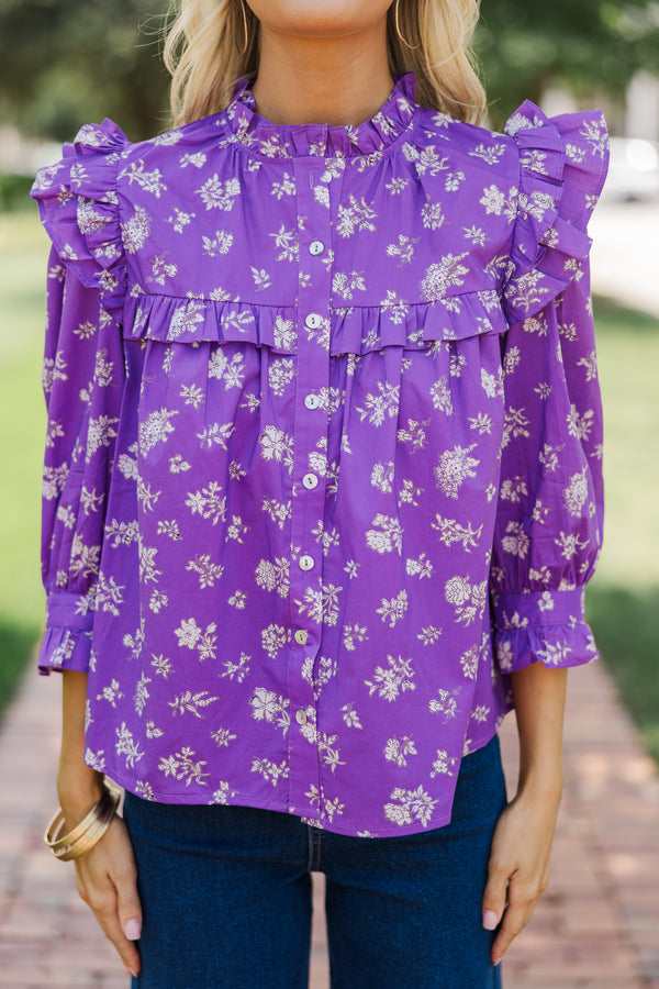 Pinch: Found Me Purple Floral Blouse