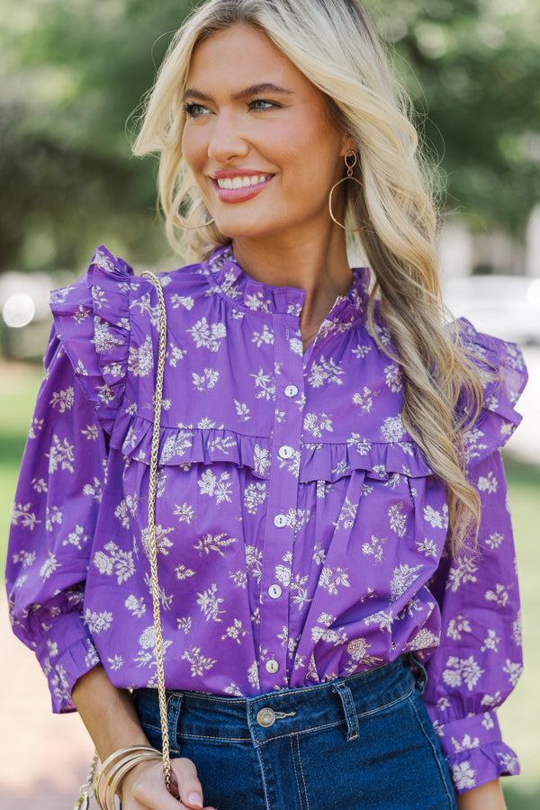 Pinch: Found Me Purple Floral Blouse