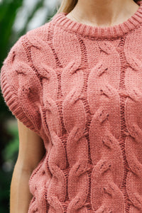 What You Need To Know Rust Cable Knit Sweater