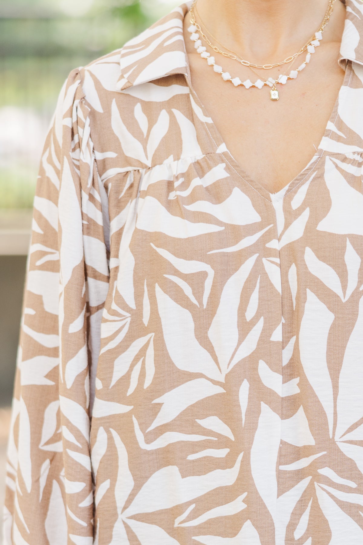 TONI Coco Long Sleeve Blouse Taupe