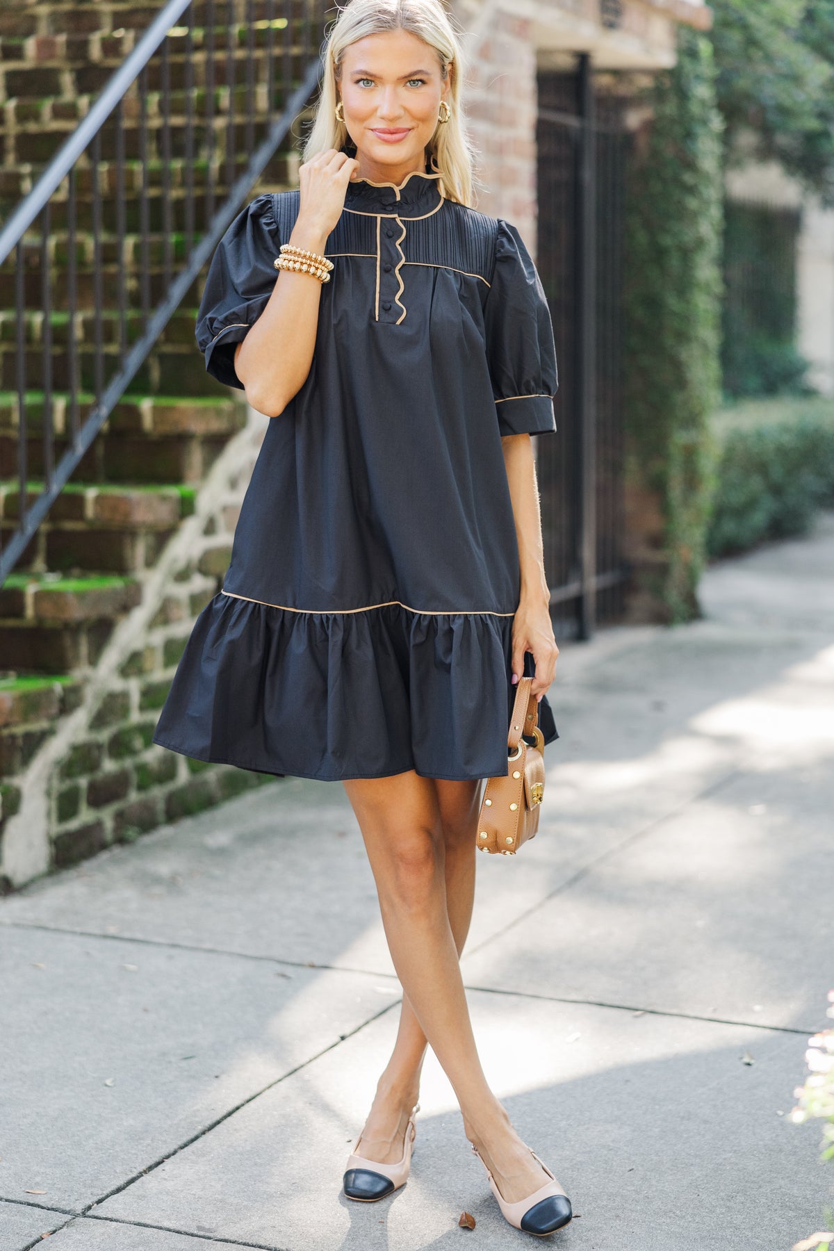 dropwaist black dress Smile On Your Face Drop Waist Color:Cream Black Amish woman wearing a The kind of dress 1999_dresses