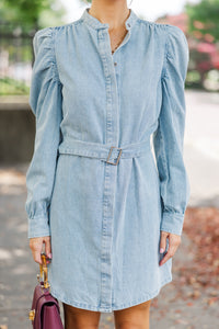 Fate: Dedicated To You Light Wash Denim Dress