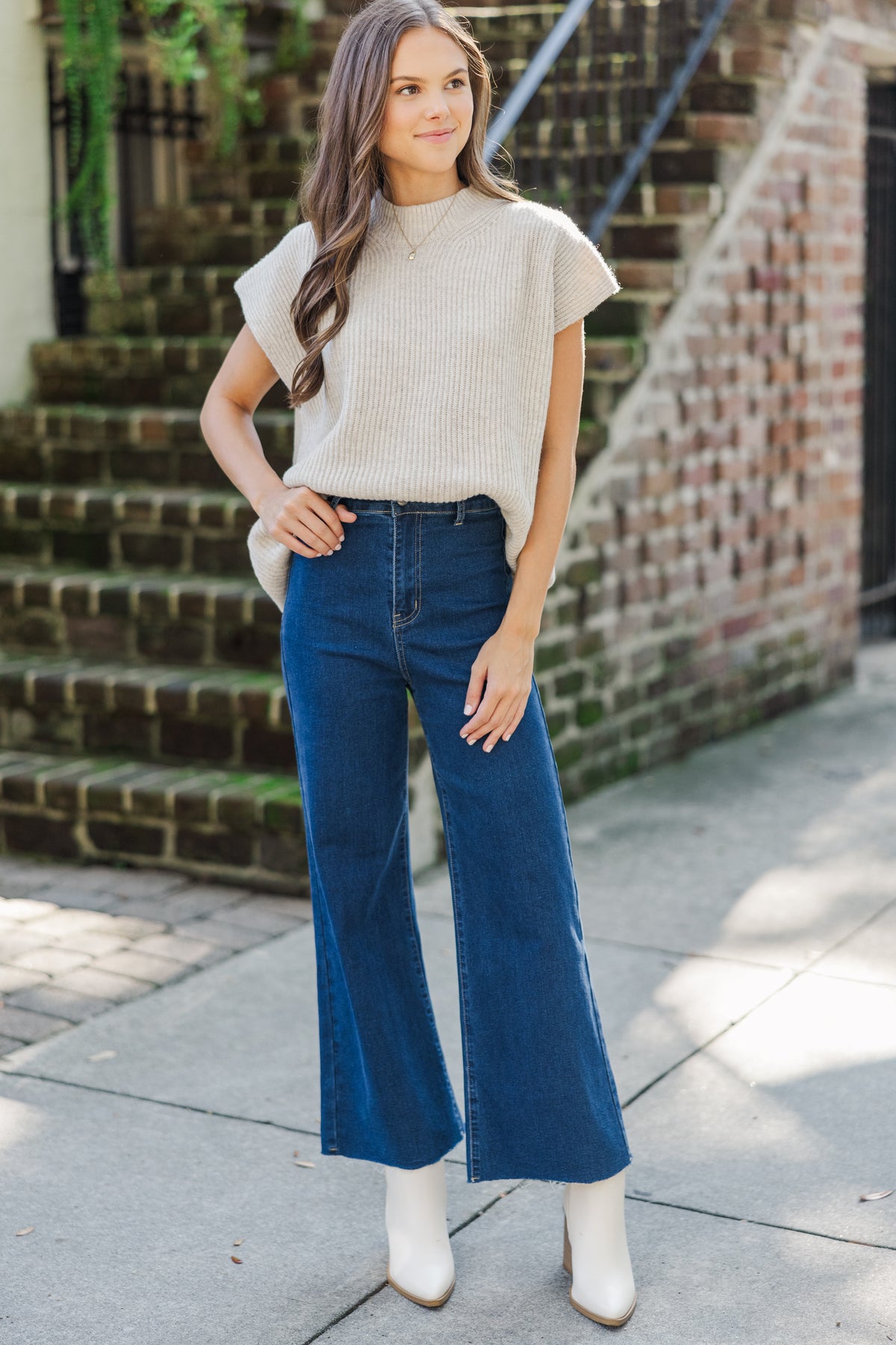 The Slouchy Oatmeal Short Sleeve Sweater – Shop the Mint