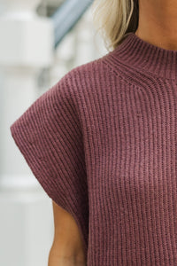 The Slouchy Brown Short Sleeve Sweater