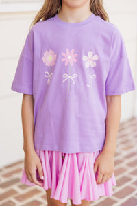 Girls: In Full Bloom Lavender Purple Graphic Tee