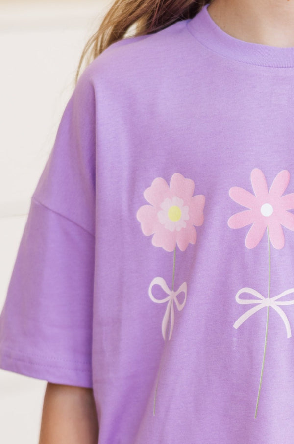 Girls: In Full Bloom Lavender Purple Graphic Tee