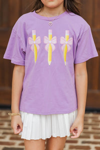 Girls: Back To It Lavender Purple Graphic Tee