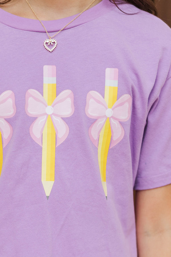 Girls: Back To It Lavender Purple Graphic Tee