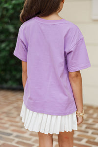 Girls: Back To It Lavender Purple Graphic Tee