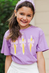 Girls: Back To It Lavender Purple Graphic Tee