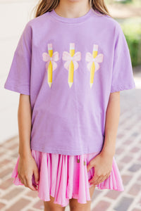 Girls: Back To It Lavender Purple Graphic Tee