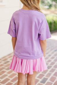 Girls: Back To It Lavender Purple Graphic Tee