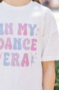 Girls: In My Dance Era White Graphic Tee