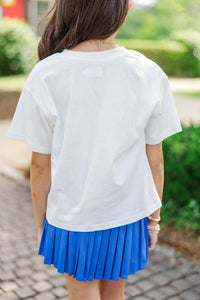 Girls: Smart Girl Era White Graphic Tee
