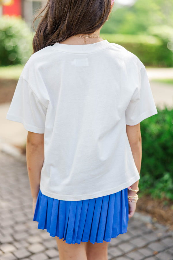 Girls: Smart Girl Era White Graphic Tee