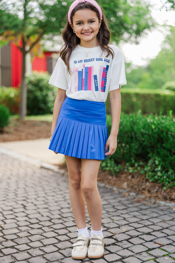Girls: Smart Girl Era White Graphic Tee
