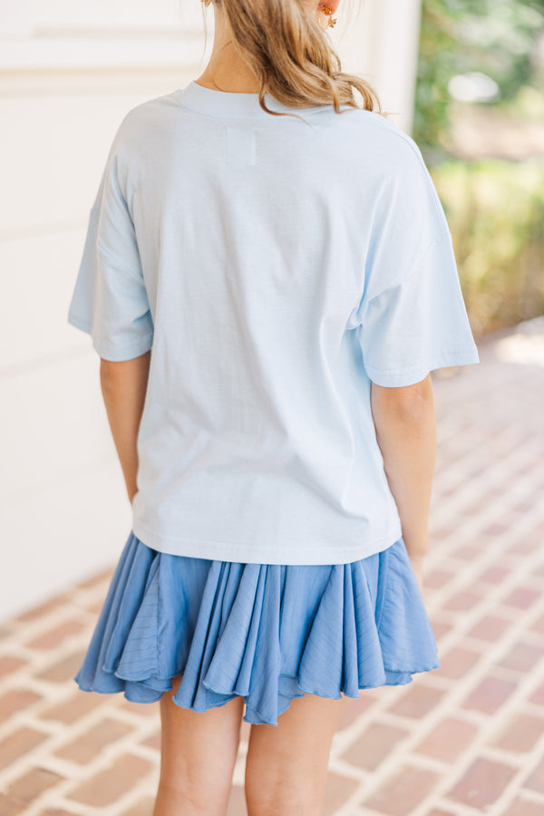 Girls: Flower Child Light Blue Graphic Tee