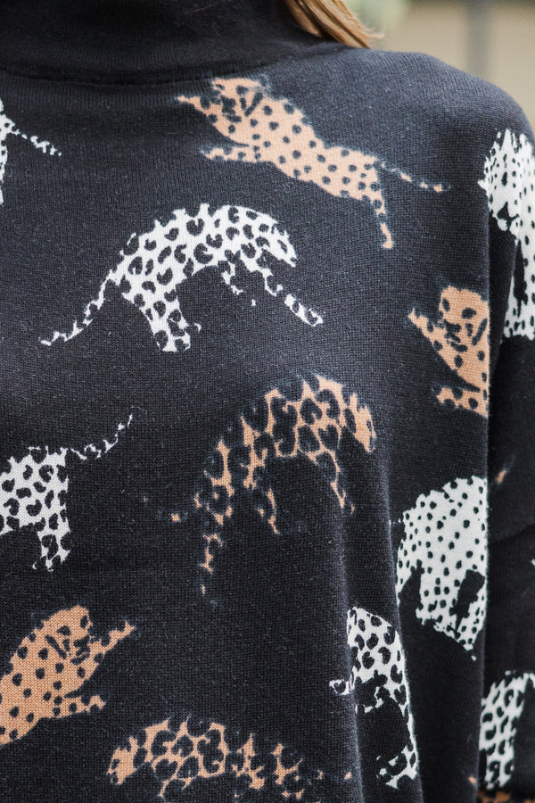 Fate: Dreaming About You Black Leopard Sweater