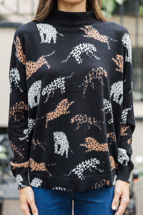 Fate: Dreaming About You Black Leopard Sweater