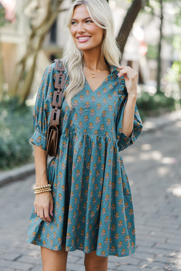 Know It All Forest Green Floral Babydoll Dress Shop the Mint Know It All Forest Green Floral Babydoll Dress Shop the Mint