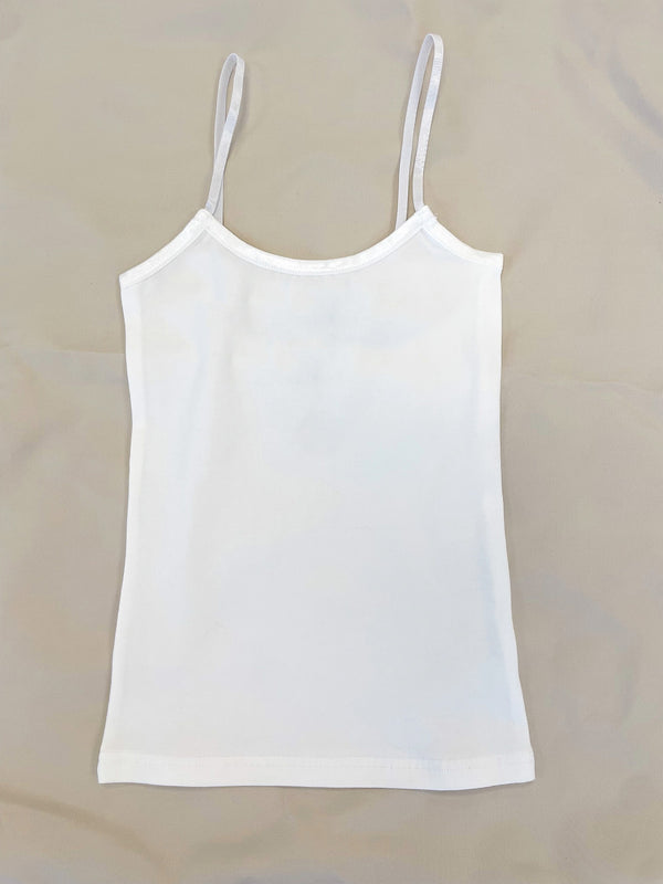 Girls: Basic White Layering Cami