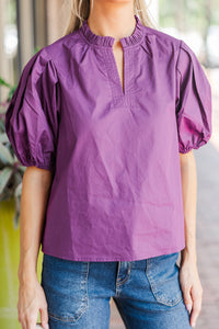 Pinch: All On Me Eggplant Purple Blouse