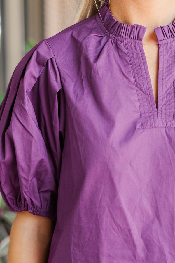 Pinch: All On Me Eggplant Purple Blouse