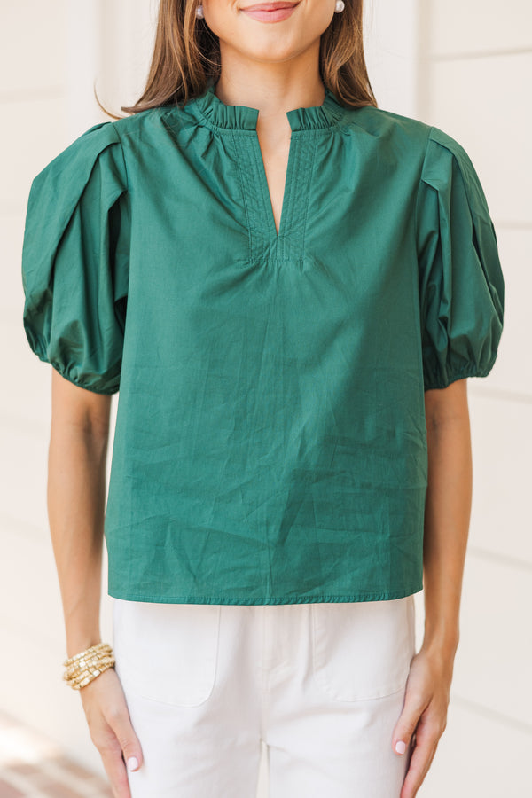 Pinch: All On Me Emerald Green Blouse