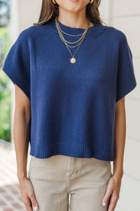 Pinch: The Reason Why Navy Blue Drop Shoulder Sweater