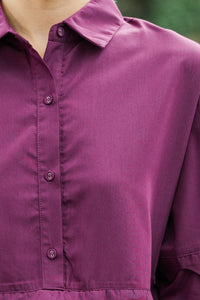 All The Best Plum Purple Scalloped Dress