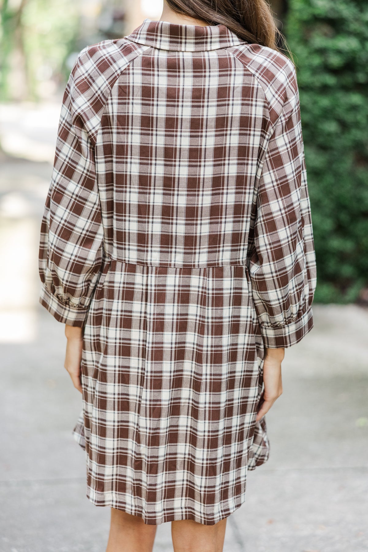 Give It Meaning Brown Plaid Dress  Shop the Mint