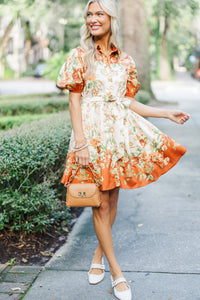 It's On Your Heart Ivory Floral Dress