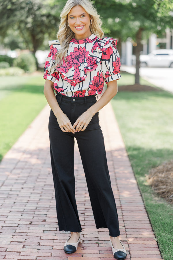 floral blouses, boutique blouses, ruffled blouses